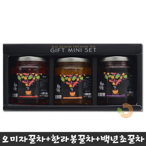 [무료배송] 제주 담움 3종세트 250g (한라봉,오미자,백년초)꿀차