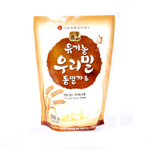 [무료배송] 유기농 우리밀 통밀가루 600g 