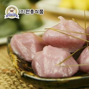 [안흥식품] 금바위 자색고구마 감자송편 600g x 3팩 간식 떡 주전부리 전통떡