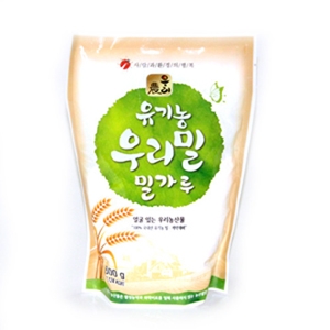 [무료배송] 유기농 우리밀 백밀가루 600g 